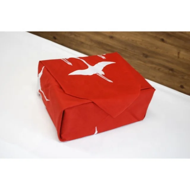 Hot Selling Japanese Traditional Printed Fabric Wrapping Bento Lunch Wrapping Cloth Bandana 1403 Furoshiki Crane A Mihaba