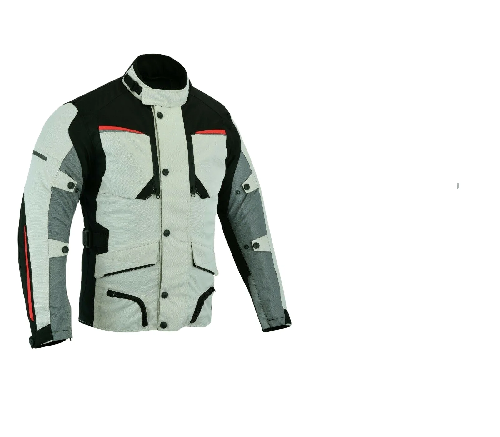 High Quality Womens Motorcycle Jacket New Style Mens Motorbike Motorcycle Long Jacket Textile Waterproof Off White