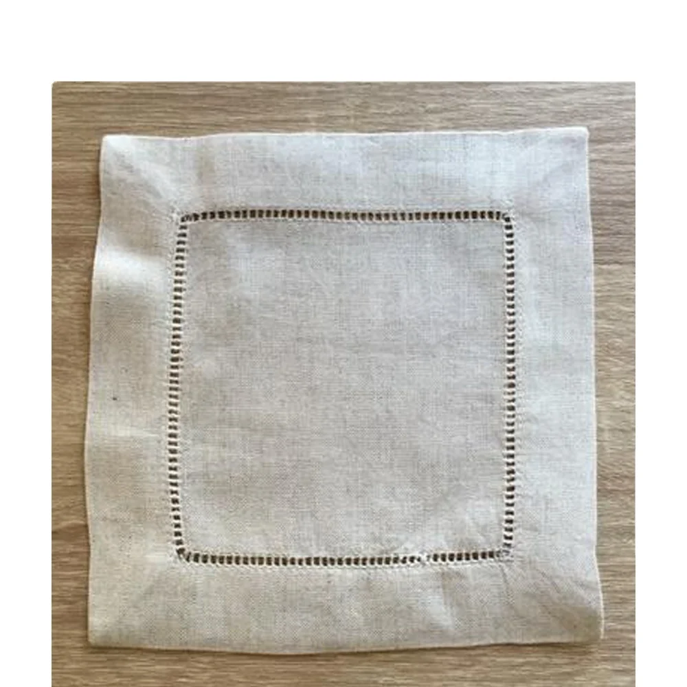 100% Pure Linen Napkins Stone Washed Table Linen Napkins Woven and Printed Roll Pattern Disposable Cotton & Microfiber