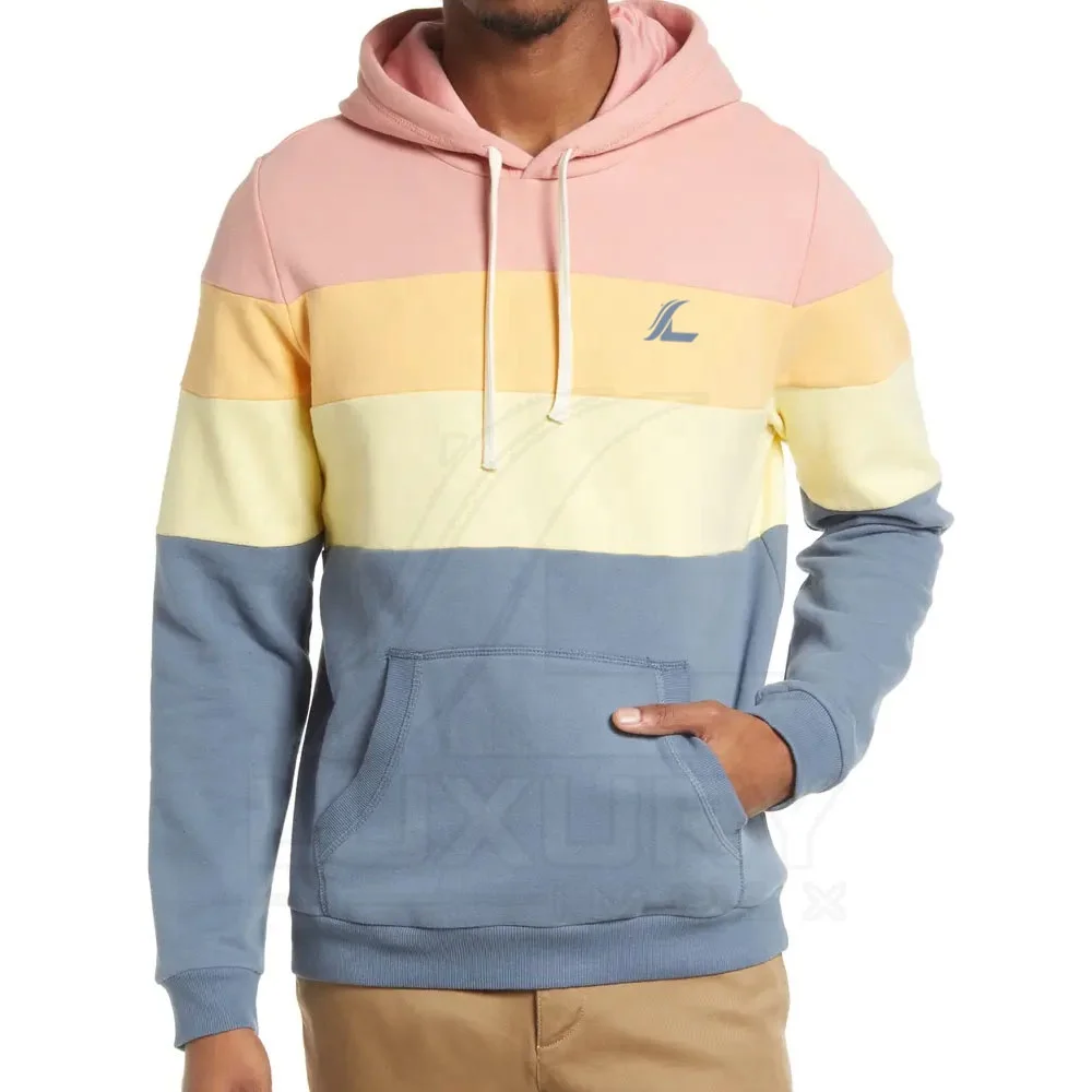 Factory Manufacturers Streetwear Men Hoodies Fashion Plus Size Color Block Men Hoodies