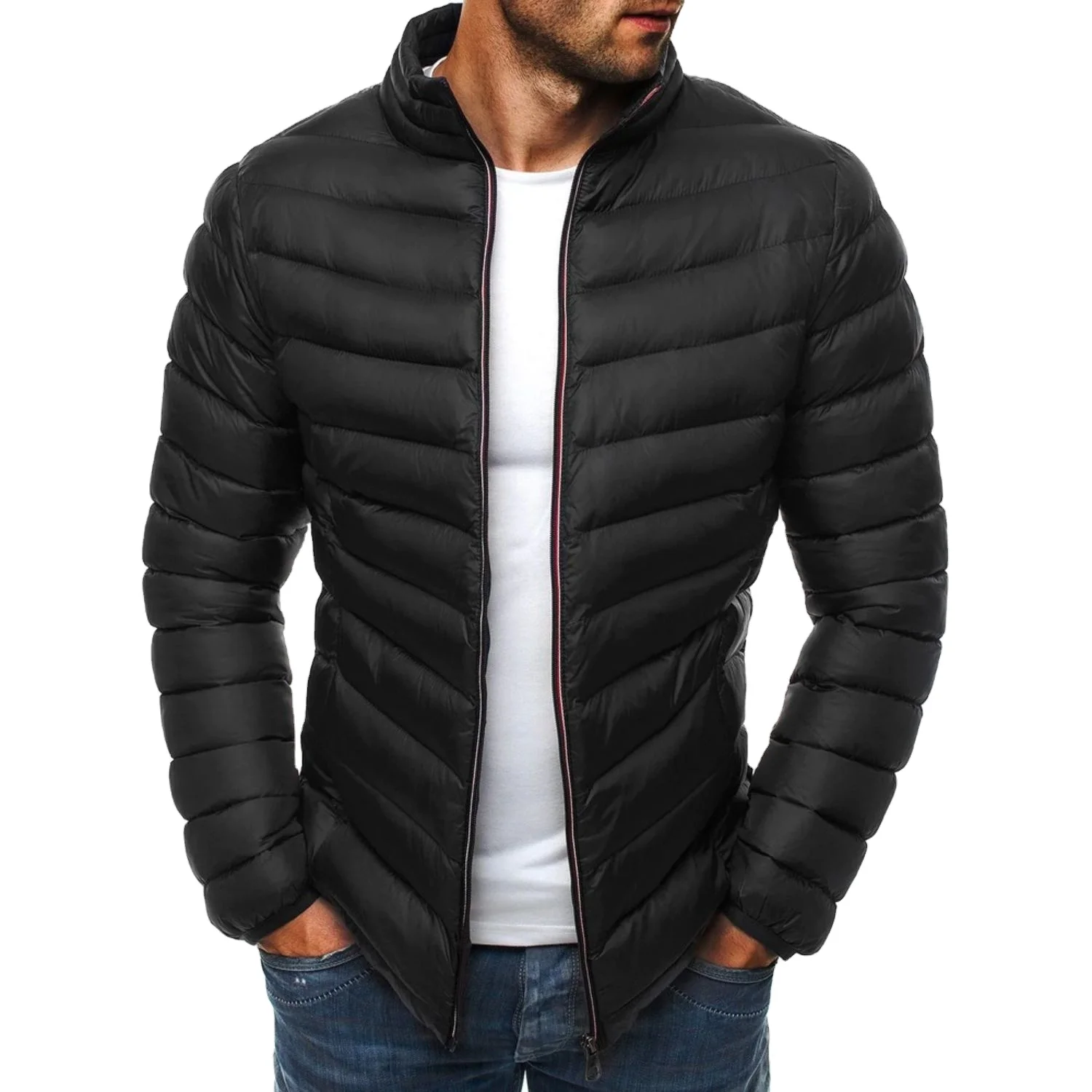 Top Quality Wholesale Price New Padded Puffy Feather Down Jacket Custom Design Made of 100% Polyester