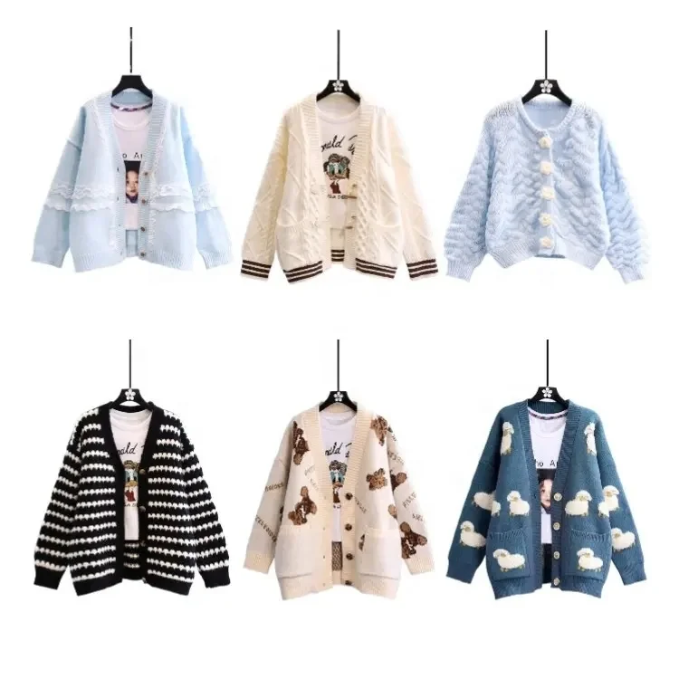 Korean sweater super large knitted pullover cross elegant bow sweater loose solid color fashion winter sweater women