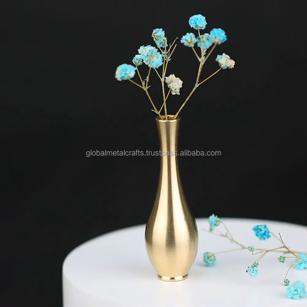 Copper Miniature Ornament Tabletop Copper Gold Vase Decorative Small Cheap Antique Decor metal