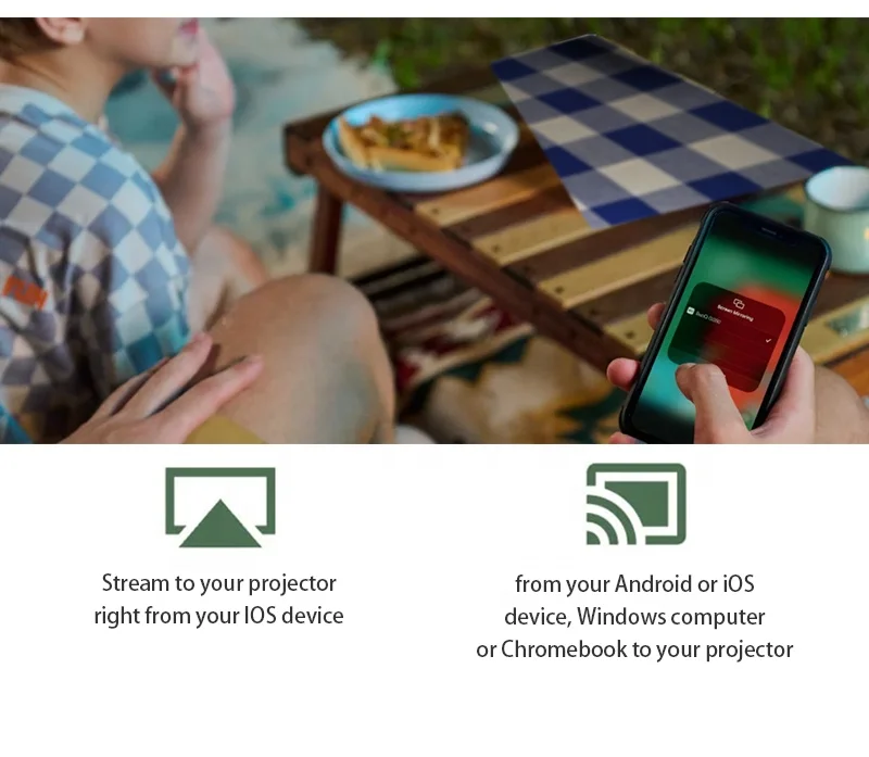 Проектор светодиодный AUN AKEY9S, Full HD, 7500 лм, 4K