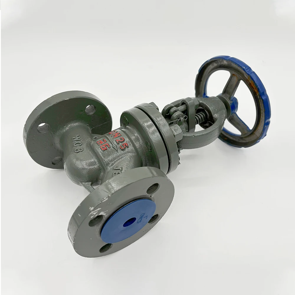 Angle High Temperature Steam Hot Oil Cast Steel Flange Bellows DN25 40 50 80 Heavy Type Globe Valve