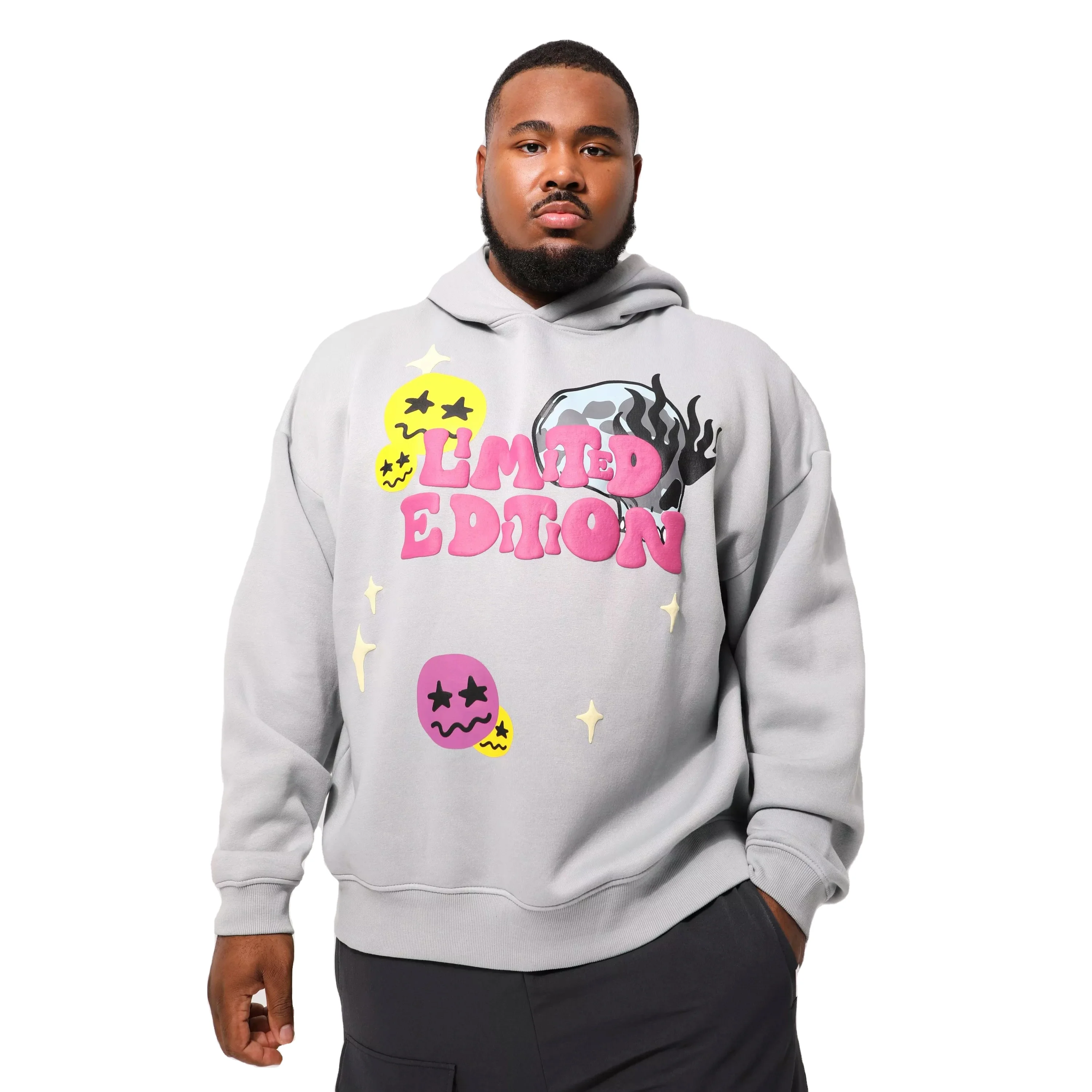 Custom Logo 400Gsm Pullover Hoodies Men Heavy Puff Printing Hoodie Blank For Reasonable Price