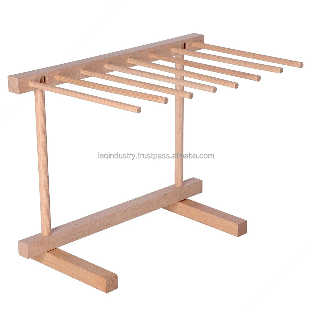 
Beech Wood Fresh Pasta Drying Rack. With Foldable Single Rack 