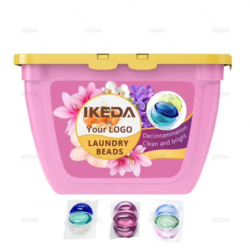 IKEDA child friendly box laundry pod biodegradable packaging for liquid detergent