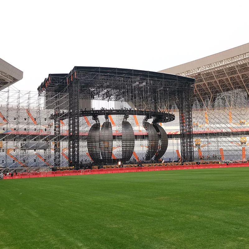 Aluminum Flat Arched Dome Tunnel Roof Truss System for Concerts & Events for Music Festivals Sports & Entertainment