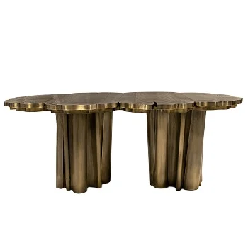 Accent Antique Aluminum Table Furniture Factory Modern Round Coffee Accent Table Living Room Metal coffee table, tea table, side