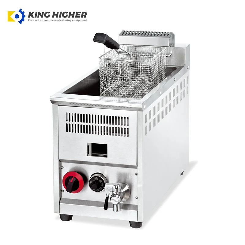 High Quality Commercial Electric Deep Fryer Single Double Cylinder Restaurant Food Shop Stainless Steel Gas Chips Potato Fryer