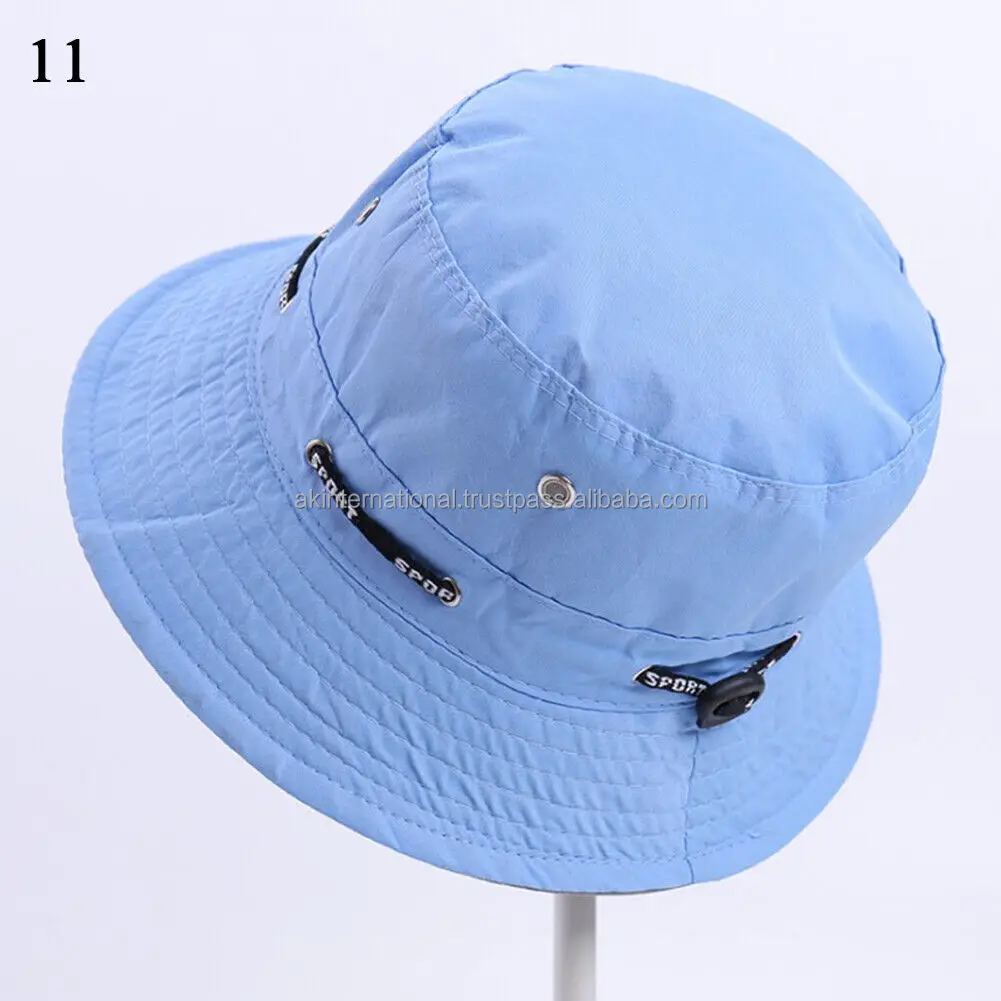 High Quality Bucket Hat Cap Cotton Fishing Boonie Brim Visor Sun Hat Summer Men Women Camping