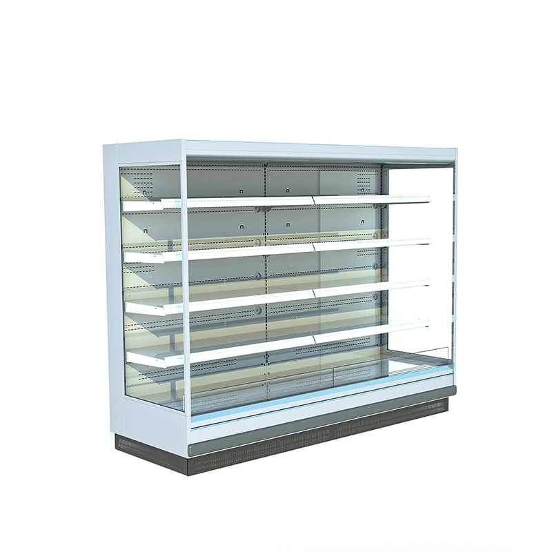 Multi-deck supermarket wall mounted open display refrigerator