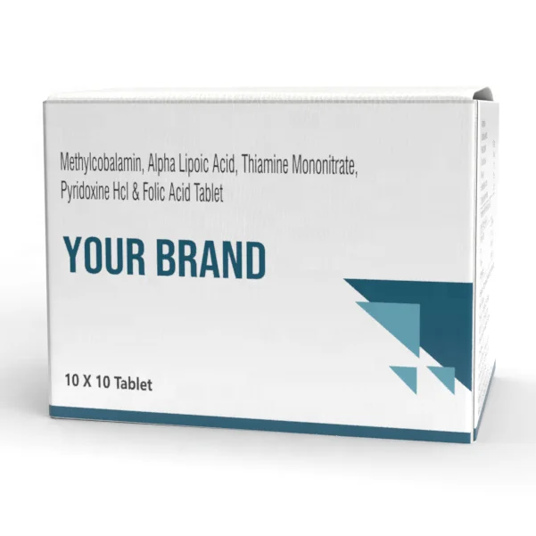 Indian Supply Hot Selling B12 Pyridoxin HCL and Folic Acid Tablet Private Label Healthcare Supplement