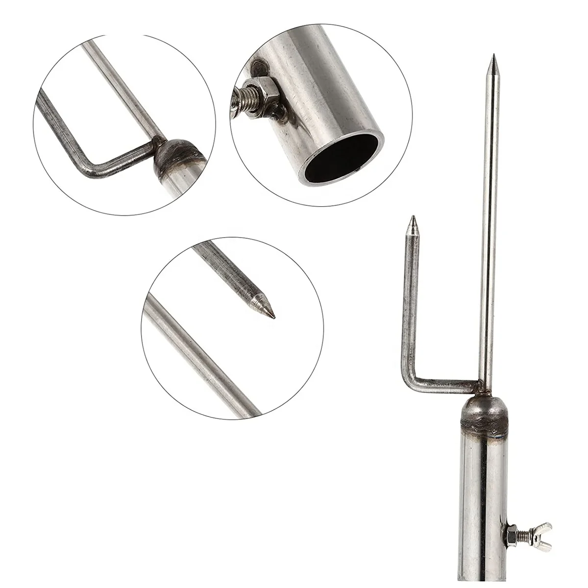 Stainless Steel Beach Umbrella Ground Anchor Sand Screw Stand Holder for Lake and River Fishing Pole Anchor