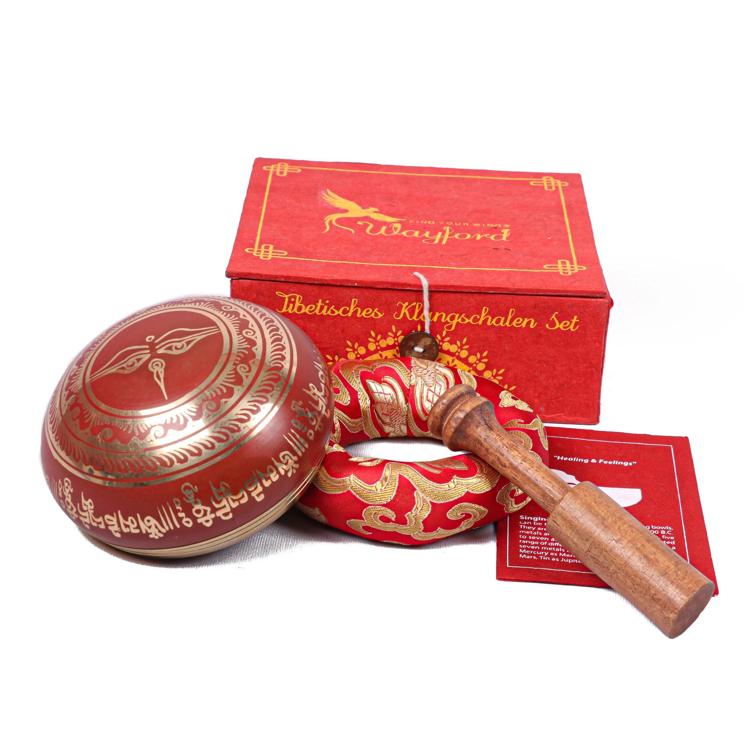 Colored Metal Brass Singing Bowl for Yoga Meditation Therapy & Souvenir Custom Print High Resonance Sound Mantra Carved