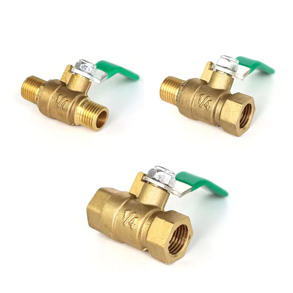 Industry Female Connector Thread DN 25 Natural Gas 1 inch  Brass Ball Valve With Handle
