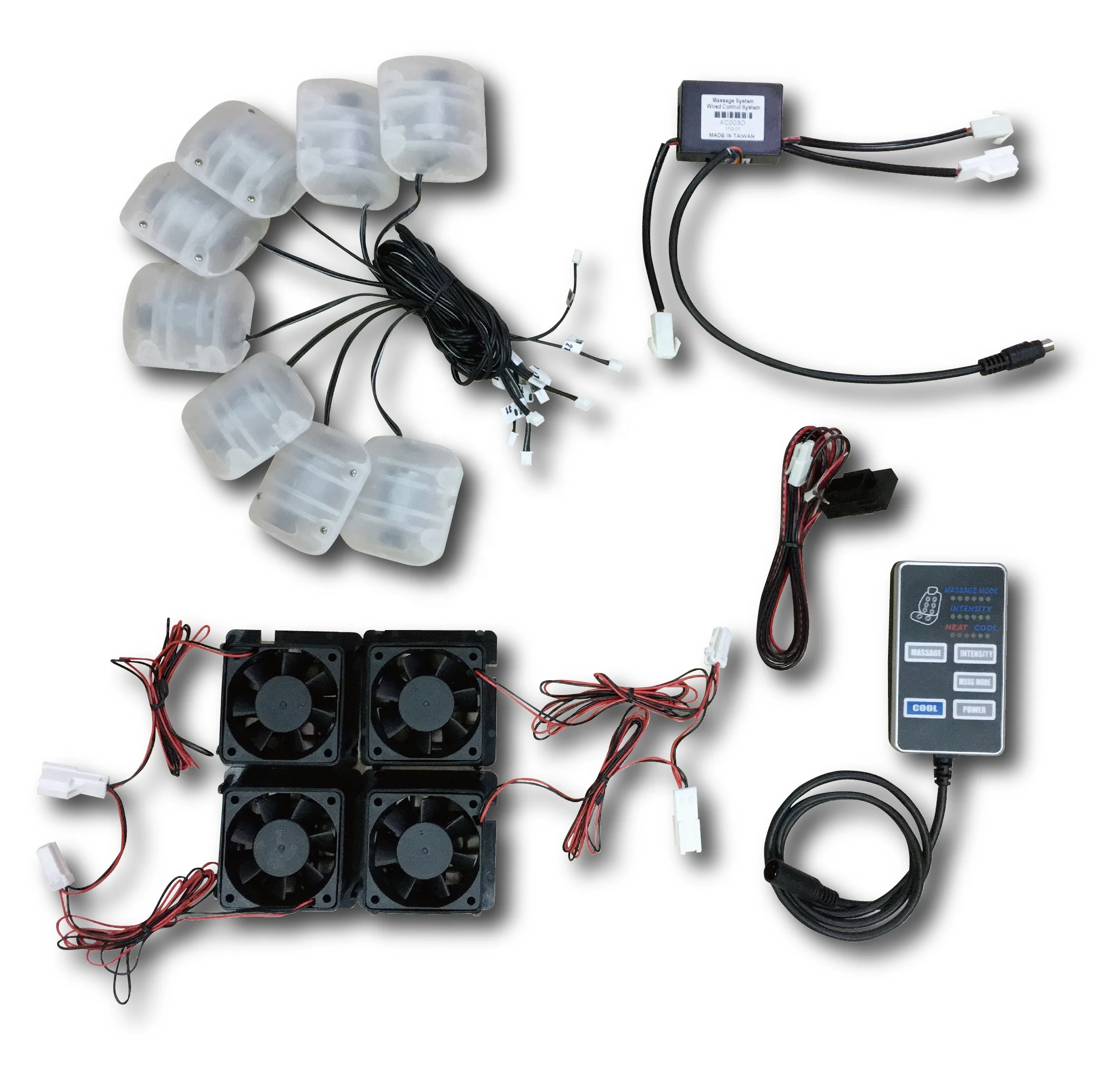 Embedded / Handheld controller luxury seat massage device | vibrator / cool function | for car/SUV/BUS/business class seat/sofa