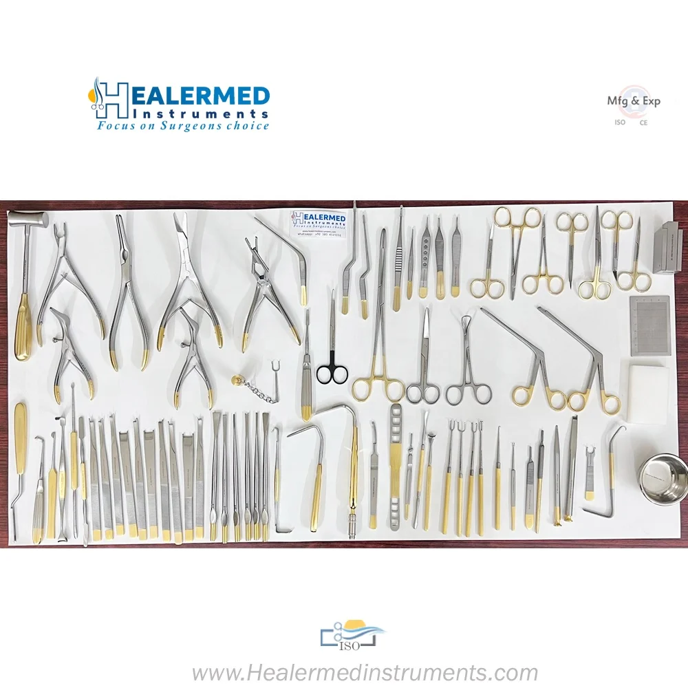 Rhinoplasty instruments Box 74 Pcs Major set | Complete Rhino instruments Box | 74 Pcs Major set