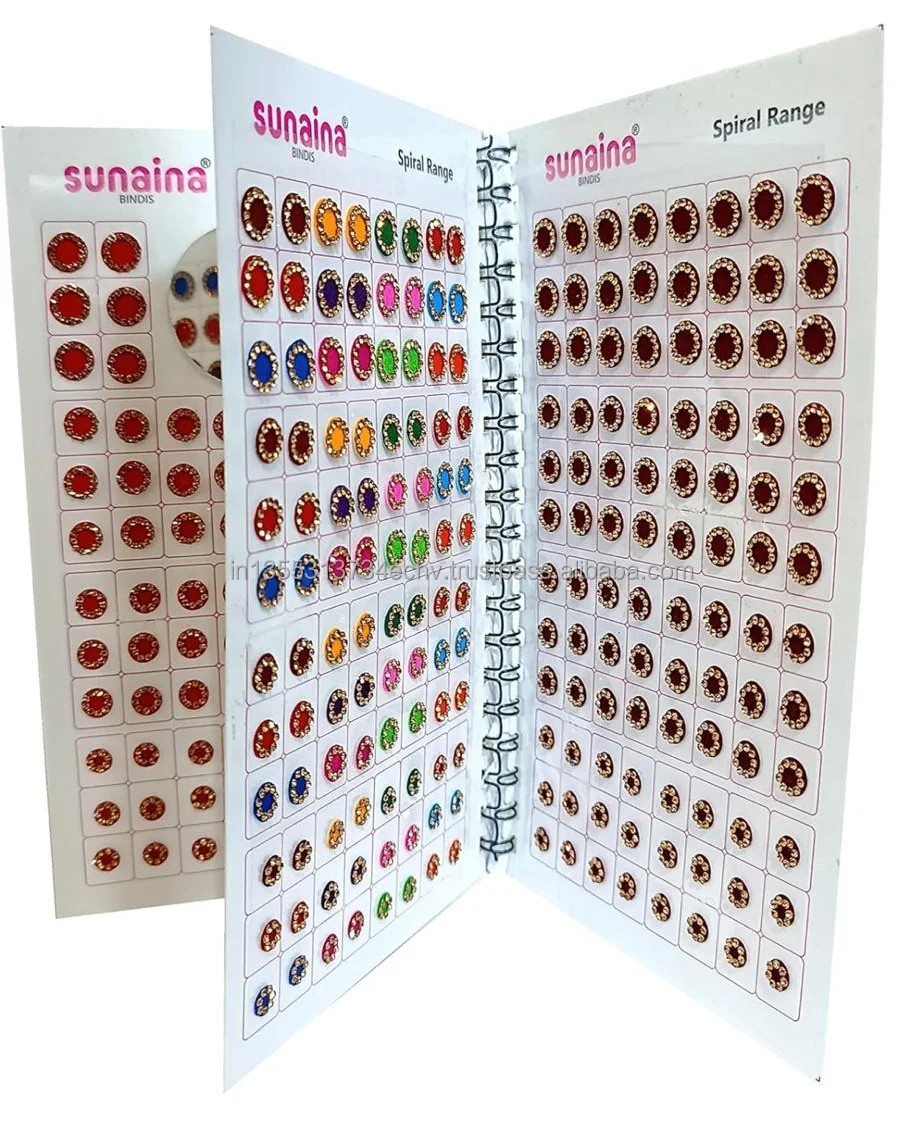 Multicolor Bindi Sticker Booklet For Woman & Girls Assorted Design, Shape & Size Bindi Book Wedding Favor Return Gift For Her