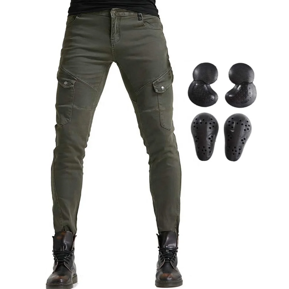 
OEM Custom Women Motorcycle Riding Jeans Protective Pants Knight Hockey Biker Armor Motorcycle Denim Jeans Pants with Protectors 