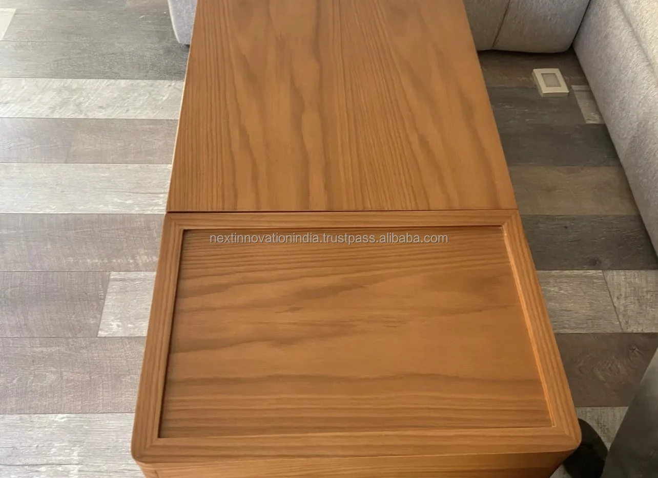 Solid Mango Wood light brown polished Design Hand Look Furniture