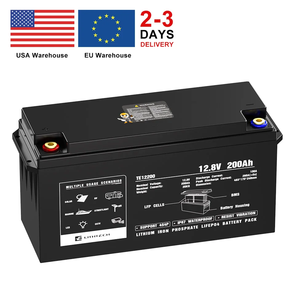 Solar storage power system deep cycle battery 12v 200ah 100ah 150ah back up