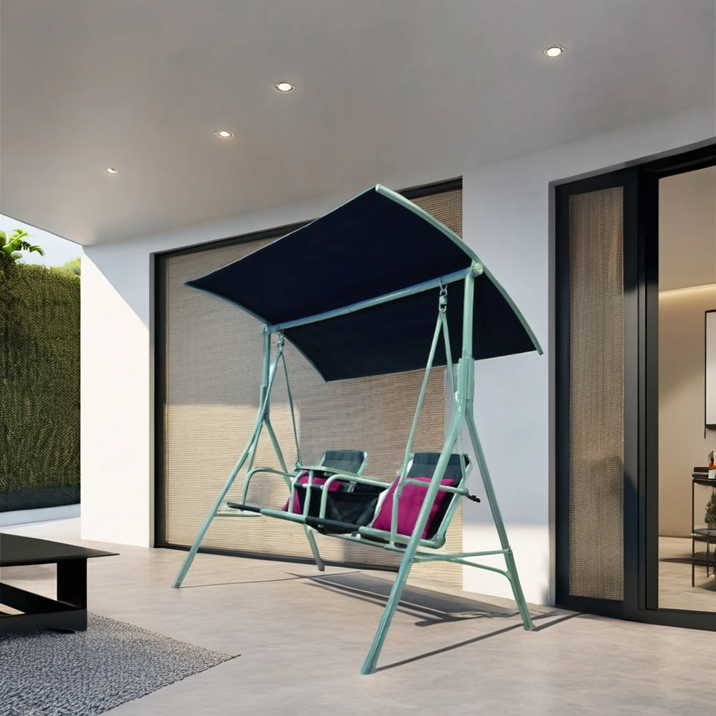 Indoor/Outdoor Modern Industrial Style Hanging Swing Chair Metal Outdoor Furniture for Hotels Parks Other Outdoor Spaces