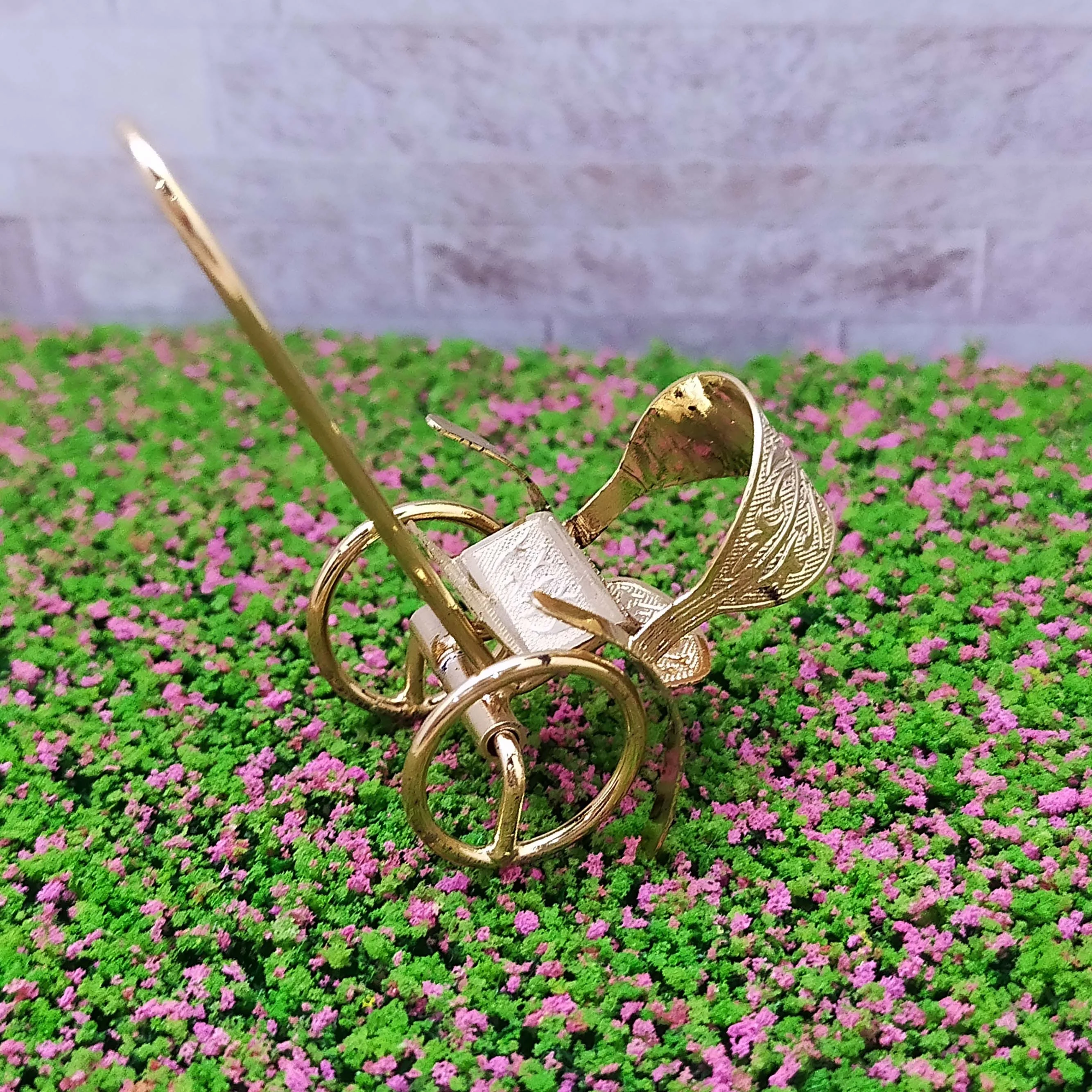 Miniature Doll House 1:12 Golden Fancy Carriage & Ricksha