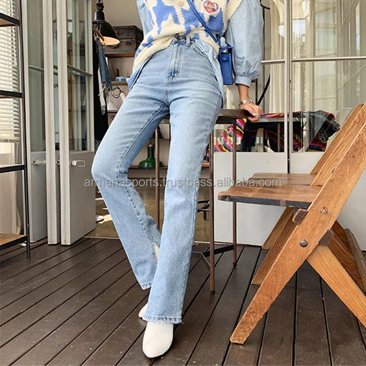 
Top Fashion Hot Sale Breathable Custom made top quality Low Rate women denim pant 