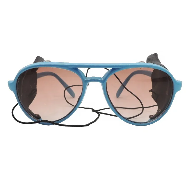 Fashion leather side shields kids sunglasses