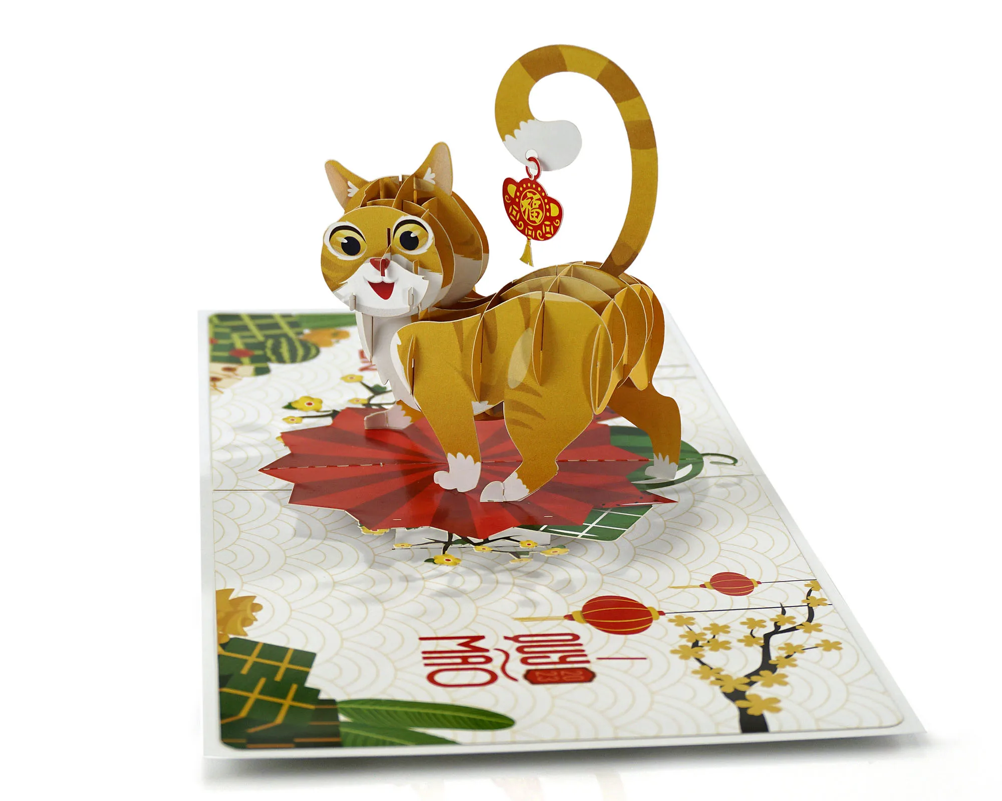 Collection luxury of 6 out of 12 zodiac animals 3D model popup paper art of the year by handmade to happy new year