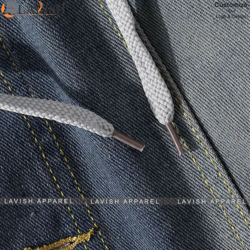 Custom Logo Mens Denim jean Jacket Trendy Fashion Ripped Denim Male Street wear Jackets With Attached Sleeves