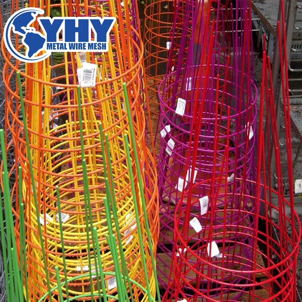 Flower Tomato Cage with Stand Stakes and Stable Support Rings