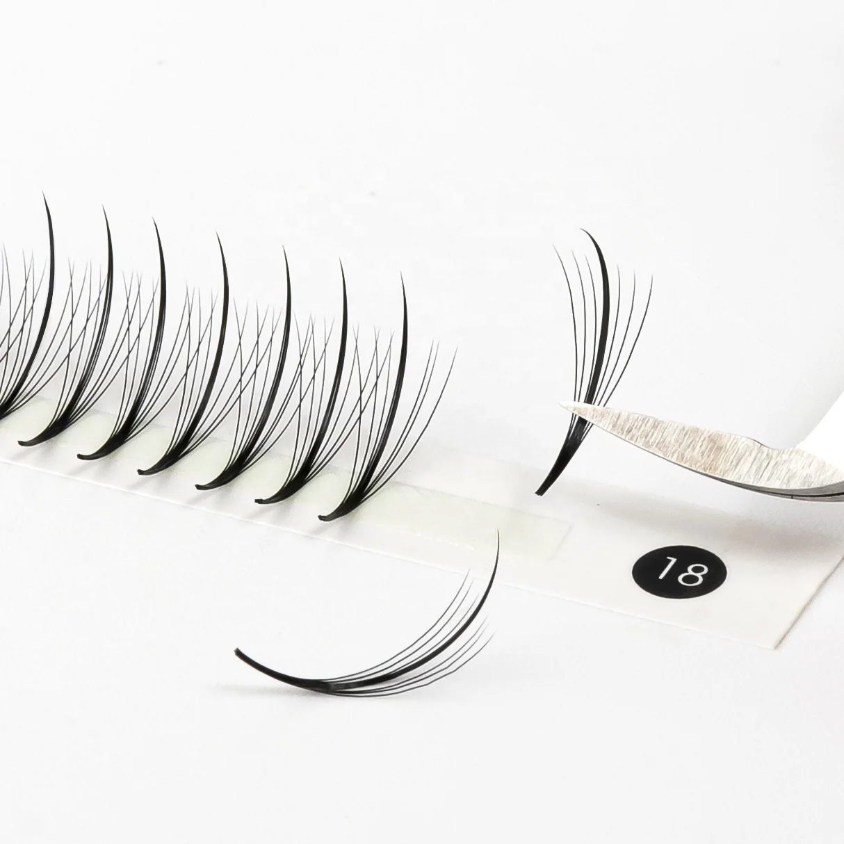 Premium Narrow Fan Lashes - makeup wispy wet lash spike long stem fans eyelash - High-end Korean & German PBT Fiber