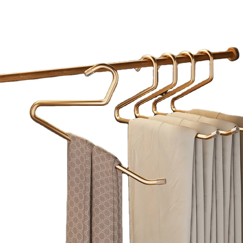 Hot Sale Custom Metal Goose Showroom Clothes Hanger Stand Open Ended Pants Hangers Rack For Opening