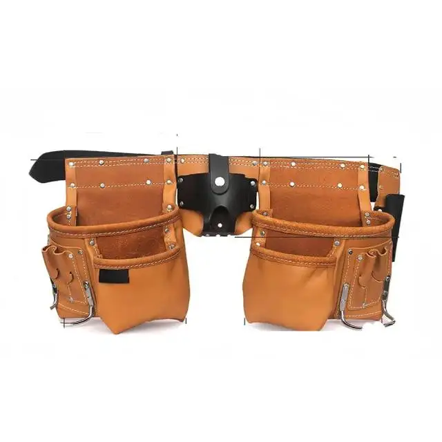Direct Factory Sale Customizable Comfortable Genuine Leather Tool Kit Bag for Engineer Plumber Multifunction & OEM Support