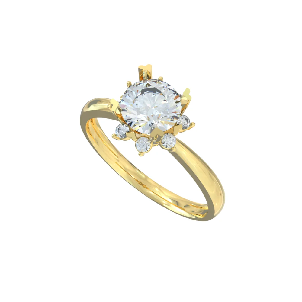 New Arrival 18K Solid Gold Rings For Women Wholesales Engagement Ring High End Fine Jewelry With Factory Price