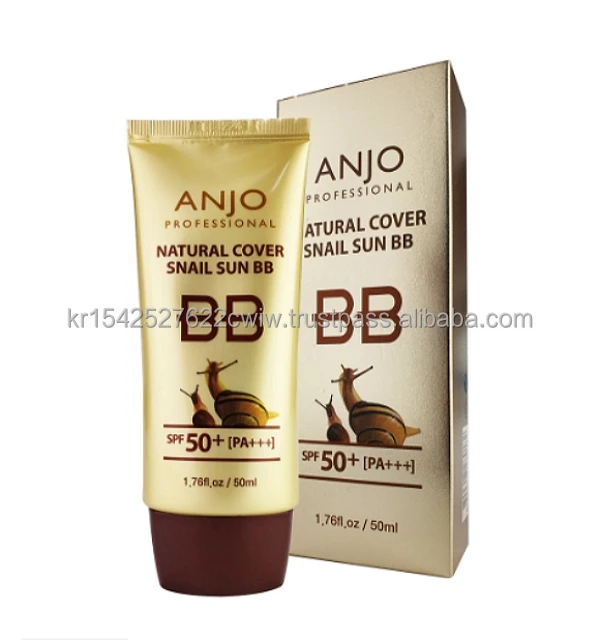 KOREAN COSMETIC Anjo Snail Natural Cover Sun BB Cream (spf 50+, pa+++) 50ml nourishes tired skin and tones up the skin