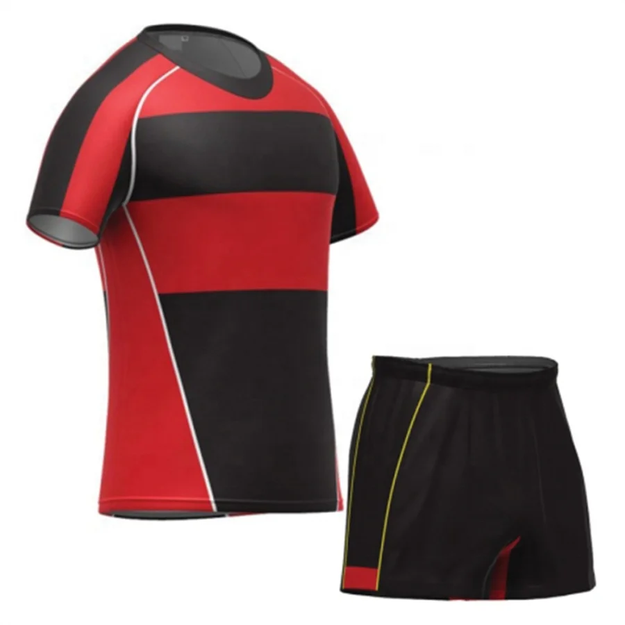 Rugby Uniforms Sets Rugby Jersey 100% Polyester Quick Dry Customized Sublimation Rugby Jersey Sets For School And Club