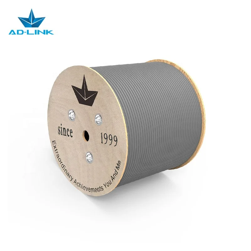 High Quality 1000ft 305M Coiled Pull Box or Wooden Reel Copper Cable U/FTP Cat6A Cable