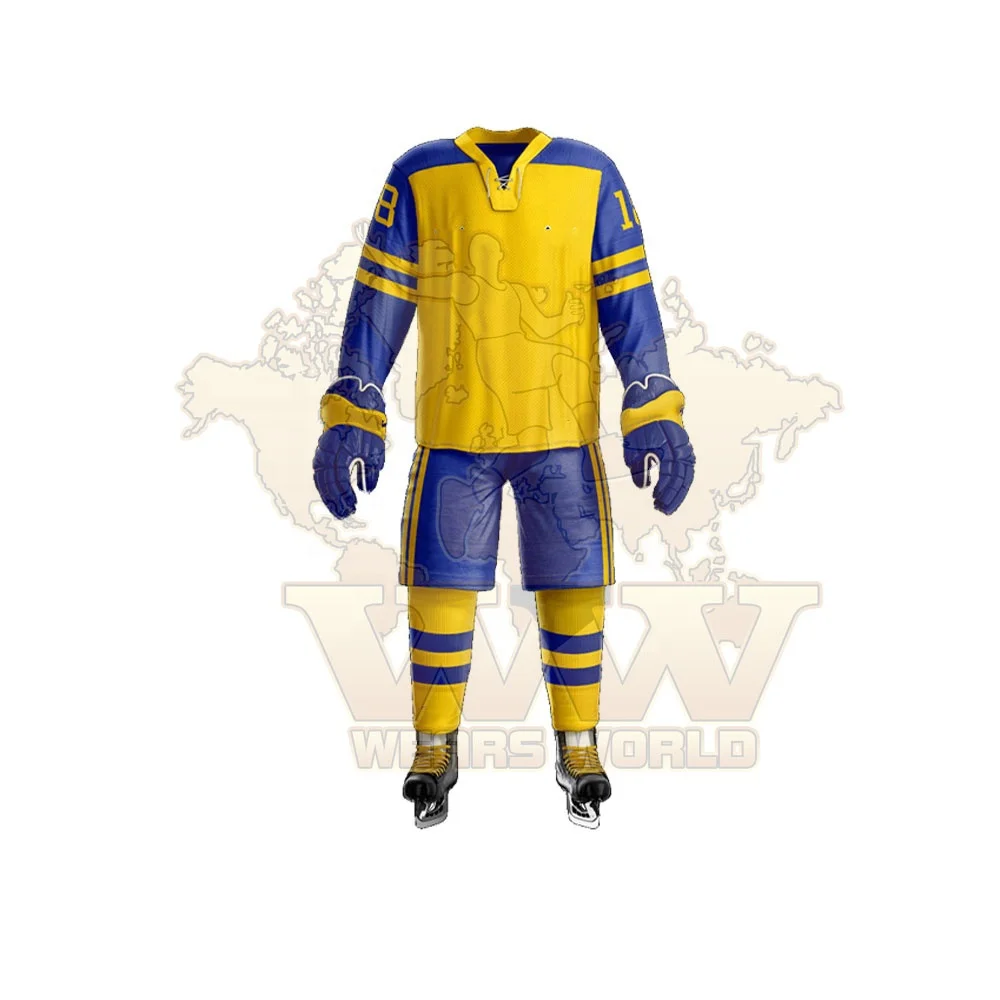 ice hockey uniform Latest design 5Xl plus size custom embroidery hockey hoodie sublimation training ice hockey uniform set