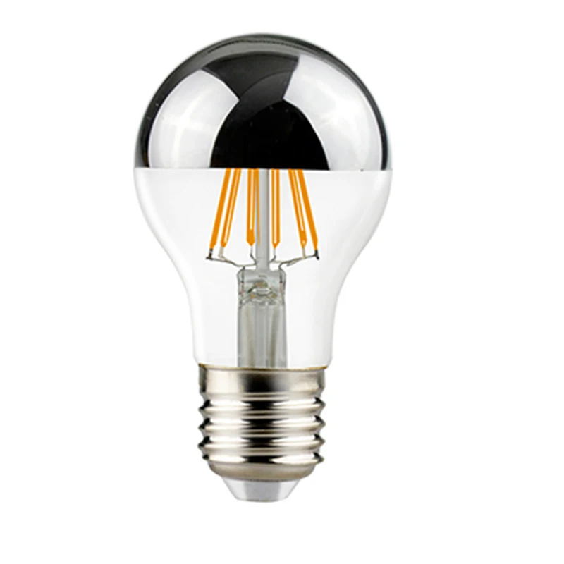 Roomlux LED Edison Lamp Bulb E14 E27 4W Mirror Gold Silver Half-plated G45 A60 Filament Lighting