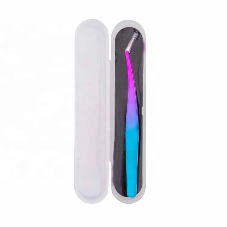 Stainless Steel Custom Tweezers Set Lash Las Eyelash Extension Tweezers Custom Volume Lash Eyelash Tweezers Rainbow Color