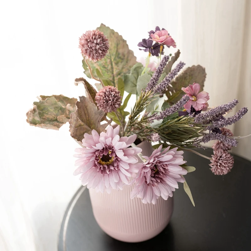 CF01013 высококачественный букет искусственных цветов гербера Одуванчик хризантемы подарок на день Святого Валентина