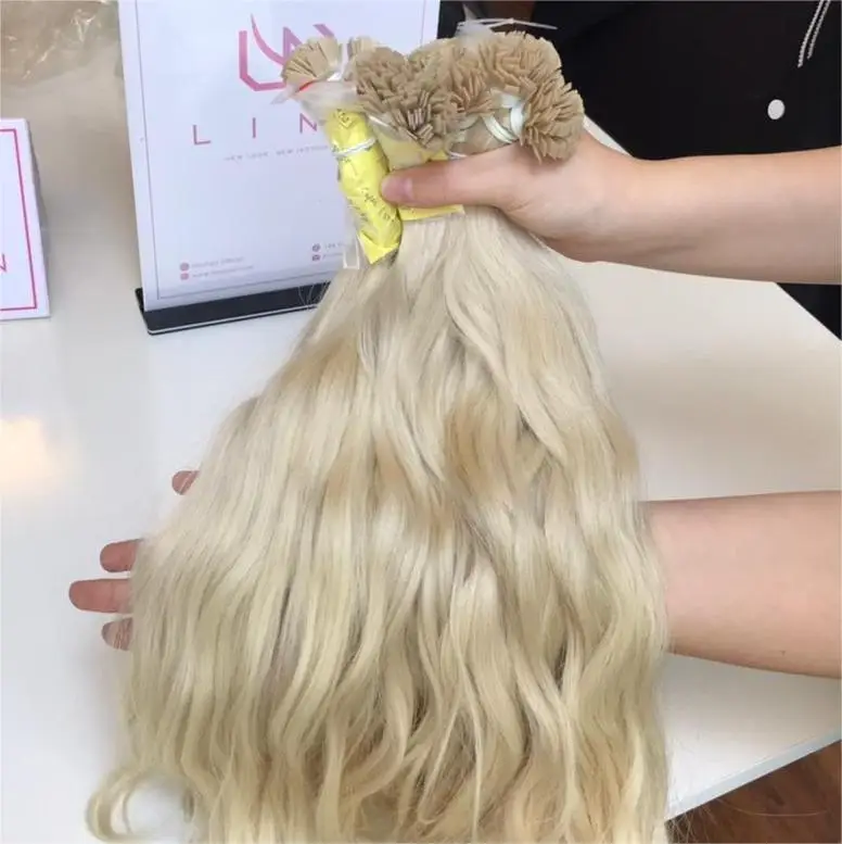 Hot Selling Product Keratin Flat Tips Hair Extensions, New Product Arrived In All Textures Straight, Wavy, Curly Vietnamese