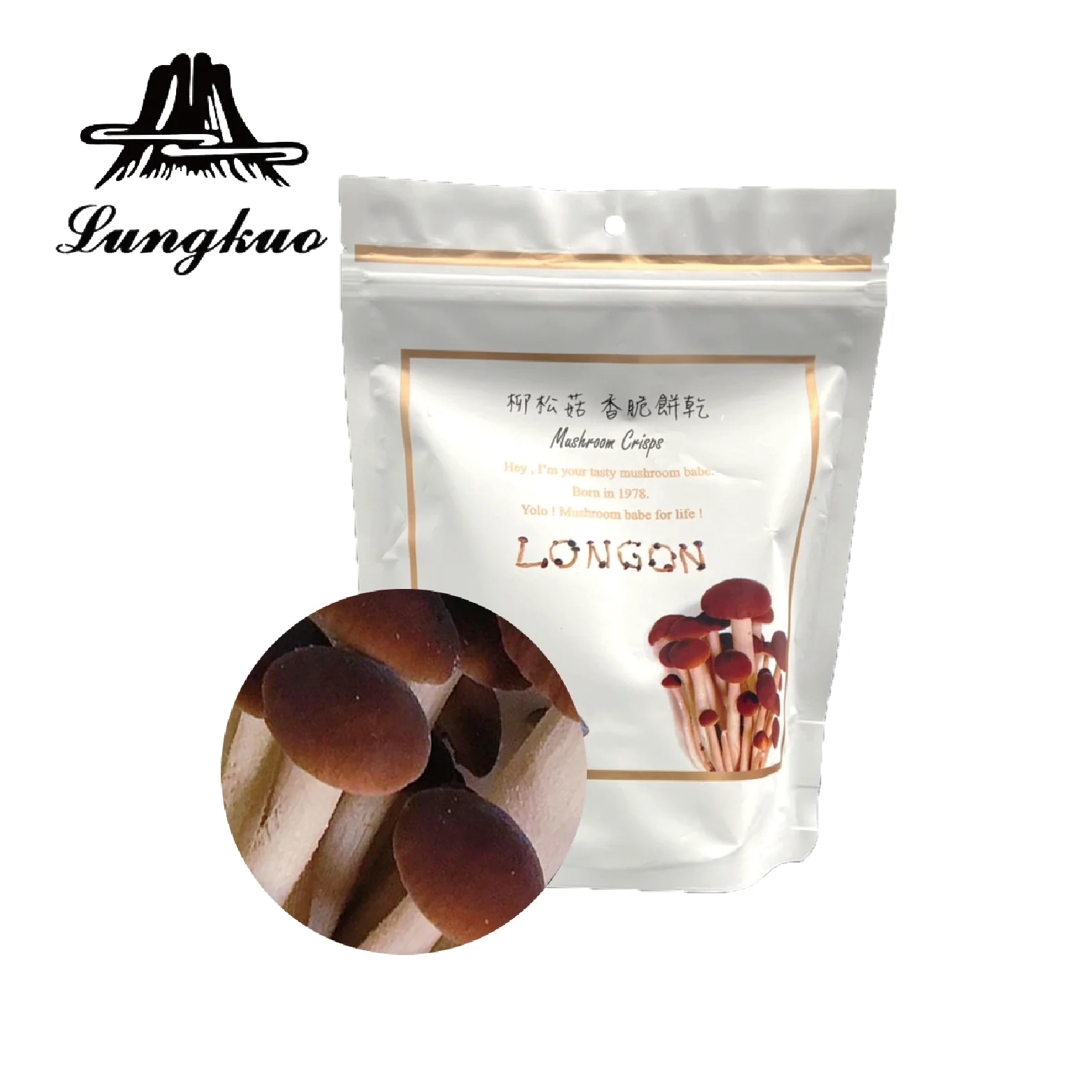 100% nature less salt snack swordbelt dried mushroom chips