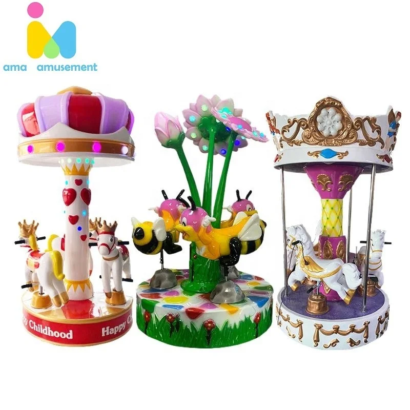 Рождественская музыкальная игровая машина carrusel управляемая парком развлечений мини Крытая карусель лошади на продажу