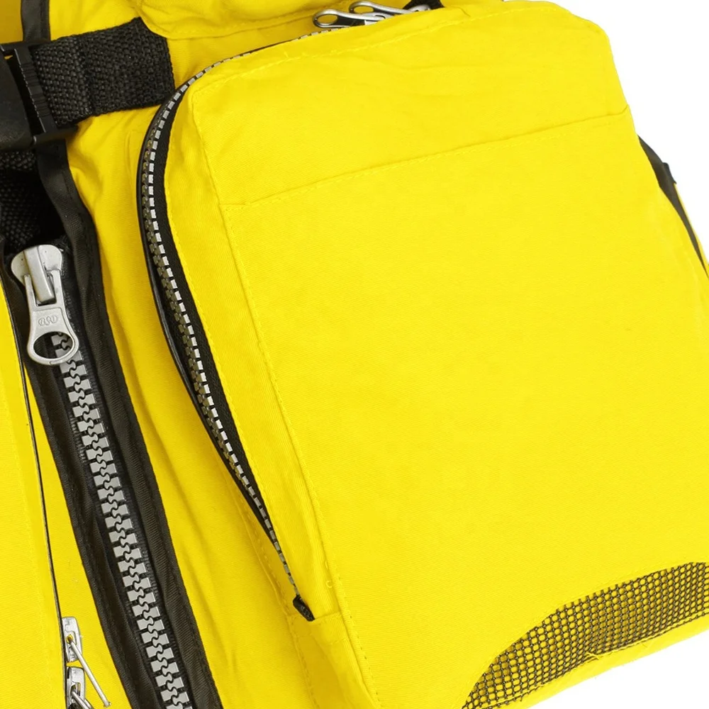 Custom High Quality PVC Foam Adult Surfing Fishing Kayak yellow Life Vest Aid for waterproof Fishing Vest