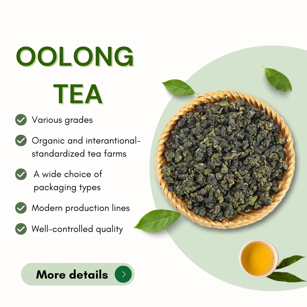 In Stock Oolong Tea Premium Roasted Vietnam Original Taste Flower Aroma Stand Up Pouches Oolong Tea Organic Tea Packaging